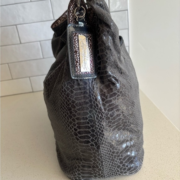 Y2K Beijo Couture Grey Snakeskin Reversible Multi-Color Hobo Purse See Pic EUC - Picture 9 of 14
